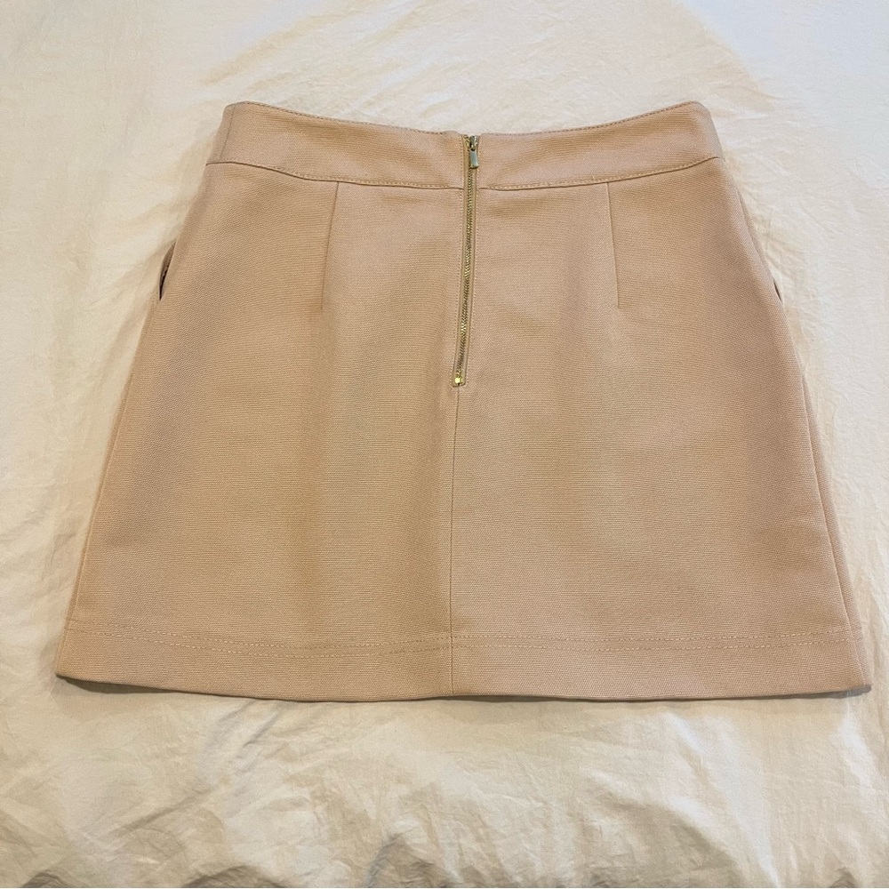H&M Beige Woven High Waist Skirt. Size 8. NWT. - Picture 4 of 8